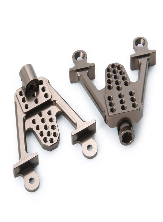 WEFEINO 4PCS Aluminum Front & Rear Shock Tower Hoops Bracket Mount Upgrade Parts for Axial SCX10 1/10 Scale Crawlers Truck Car (Titanium) - Image 2